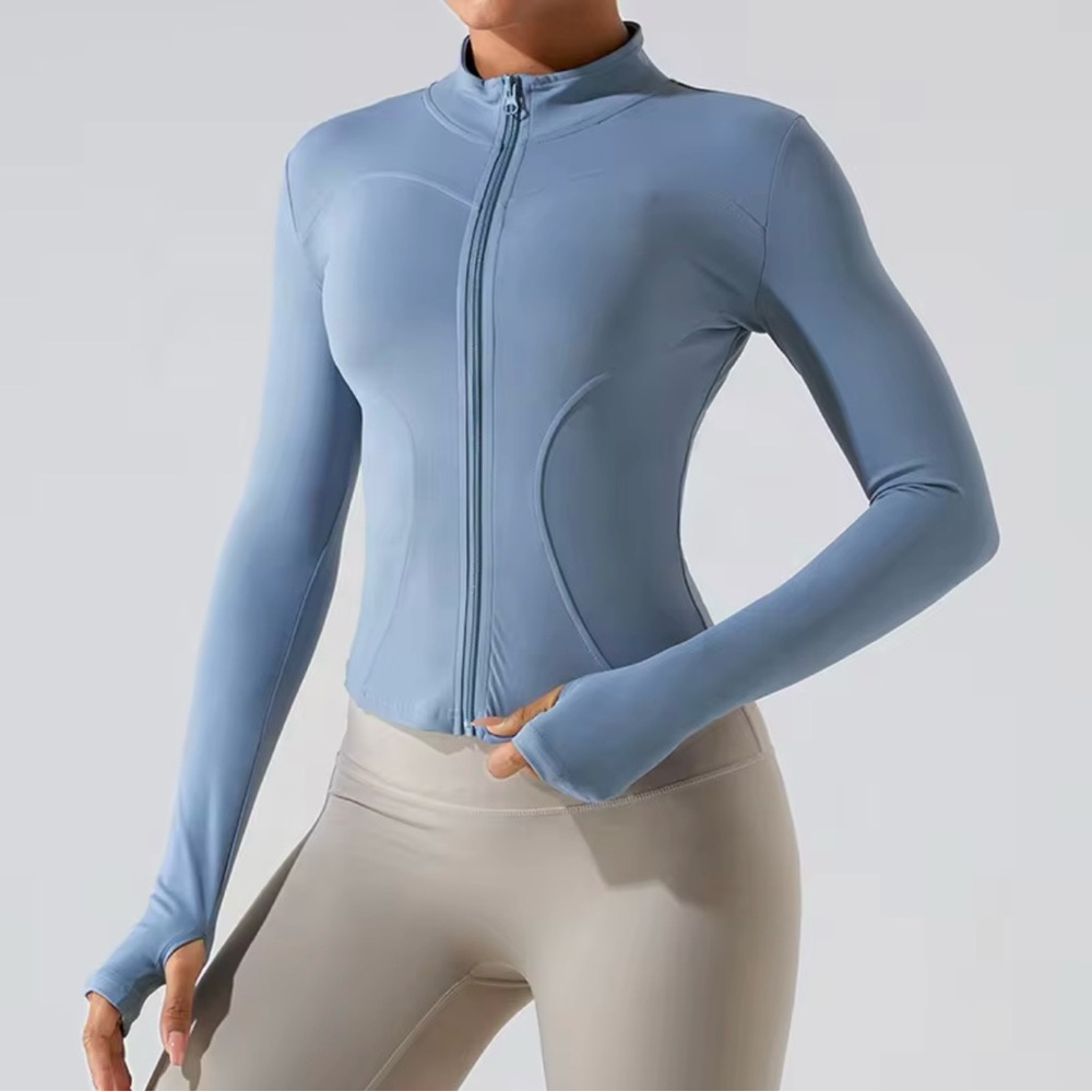 Blue Long Sleeve Zip-Up Lululemon Jacket